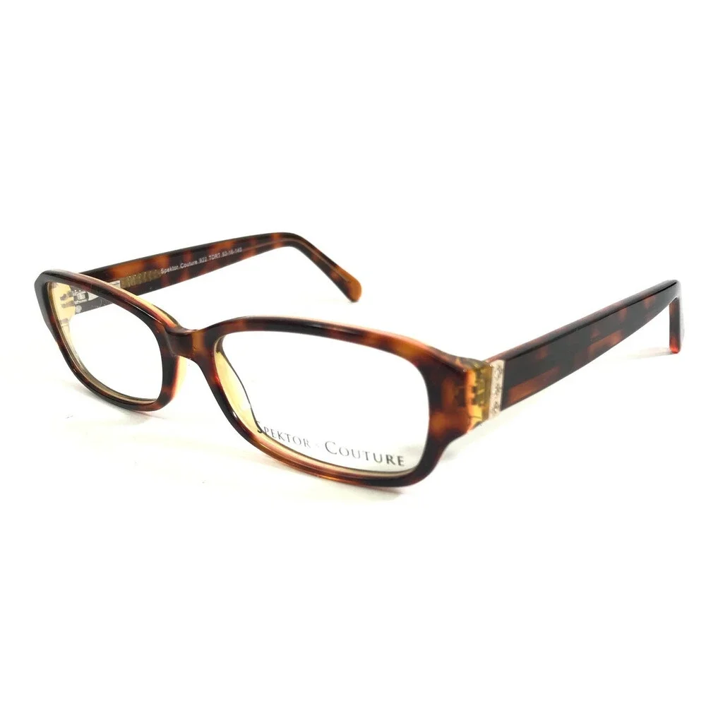 Spektor Couture Eyeglasses Frames 922 TORT Tortoise Rectangle Full Rim 52-16-140